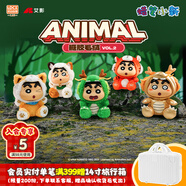 靈動創(chuàng)想蠟筆小新手辦盲盒搪膠毛絨玩偶娃娃公仔生日禮物龍年系列端盒