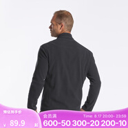 迪卡儂（DECATHLON）保暖戶外抓絨衣外套男女運(yùn)動(dòng)寬松秋搖粒絨外套沖鋒衣內(nèi)膽 男款-全拉鏈-黑色 S