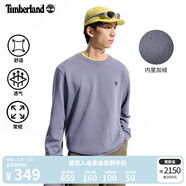 添柏嵐（Timberland）官方男款衛(wèi)衣春戶外加絨圓領(lǐng)套頭舒適保暖|A5SF8 A5SF8073/中藍色 S