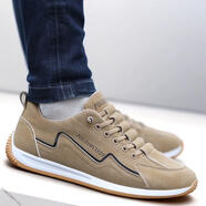 西域駱駝男鞋秋冬2025新款透氣防臭休閑鞋輕便舒適一腳蹬運動(dòng)板鞋男士 咖色 37 現貨速發(fā)