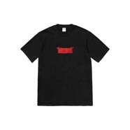 SupremeSS22 Week 8 Ralph Steadman Box Logo Tee 油漆涂抹圓領套頭短袖 黑色 L