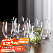青蘋果玻璃杯家用待客杯子喝水綠茶杯果汁牛奶啤酒杯440ml茶水杯六只裝