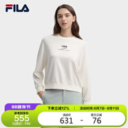 FILA 斐樂(lè)官方女子套頭衛(wèi)衣2025春夏時(shí)尚休閑寬松刺繡針織上衣