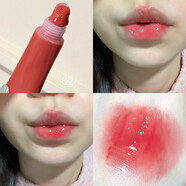 HERORANGE 果韻輕漾潤透唇彩滋潤水光鏡面嘟嘟唇素顏顯白跨境美妝 02#西柚紅