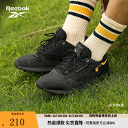 Reebok銳步官方男女款CLASSIC LEATHER黑武士美拉德休閑復(fù)古跑鞋 100032804 36 (23.5cm),US:5