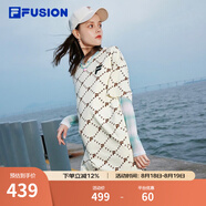 FILA FUSION 斐樂潮牌女子針織連衣裙夏新款寬松潮流運動裙子 仿古白-IV（寬松版型） L 170/88A
