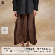 播高腰半身裙女2024春季新款氣質(zhì)通勤顯瘦傘裙DDR2BD5525 6O90 XS