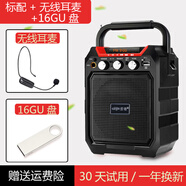 愛歌（aige） S15無線藍牙小型戶外手提便攜式重低插卡盤大功率廣場舞音箱 黑色（無線話麥+16GU盤） 標配