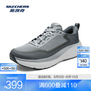 斯凱奇（Skechers）無憂跑鞋丨男款2025春夏透氣緩震輕便跑步鞋男運(yùn)動(dòng)鞋 男款-灰色/GRY 43.5