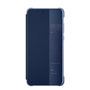 華為（HUAWEI）p20原裝手機殼P20pro手機套皮套翻蓋保護套 深藍色 華為 P20