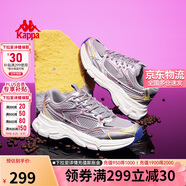 卡帕（Kappa）男鞋夏季網(wǎng)面運動(dòng)鞋子男款網(wǎng)鞋增高老爹鞋休閑跑步鞋 靜謐灰 43