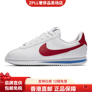 耐克（NIKE）CortezBasicSLBasicSL舒適輕便減震低幫兒童跑步鞋白紅男女同款 35.5