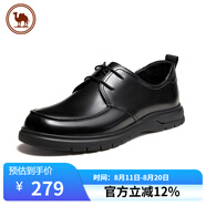 駱駝牌男士皮鞋柔軟牛皮職場通勤百搭商務(wù)休閑鞋P14S005011黑色40