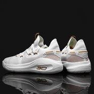 騰訊體育（Tencent Sports）庫(kù)里7代籃球鞋男curry8學(xué)生透氣耐磨防滑NBA全明星戰(zhàn)靴摩擦有聲音 白金 （送襪子+手環(huán)） 36