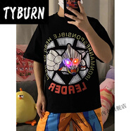 TYBURN00和貓兒童款\\x26成人款都有大穿的奧特曼衣服TYBURN 奧特曼發(fā)光T恤黑色 XL【大小看成人款尺碼表】