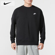 耐克（NIKE）衛(wèi)衣男士25秋冬新款運(yùn)動服裝訓(xùn)練上衣針織透氣套頭衫保暖圓領(lǐng)外套 010黑色加絨/曬圖退5 L （175/92A）