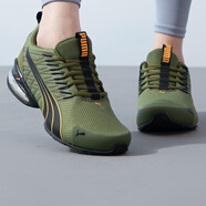 彪馬（PUMA）男鞋女鞋跑步鞋 2025夏季新款透氣健身訓(xùn)練鞋緩震運動鞋輕便跑鞋 橄欖綠-黑色-柑橘橙色/熱款/曬圖返十 39