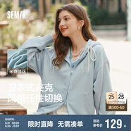森馬迪士尼米奇家族合作外套女連帽寬松2025春季繡花夾克109125108001