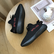 喬丹格蘭（JOEDONGOLAN）喬丹新款春秋季透氣運動(dòng)休閑鞋椰子350純黑色男鞋女鞋情侶網(wǎng)鞋厚底休閑鞋百搭休閑 黑紅色 35