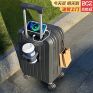 貝初眾行李箱次日達小型可登機箱大容量拉桿旅行密碼皮箱子高顏值 巖石灰【升級多功能】加厚款 20英寸 【登機尺寸】無側(cè)把手掛鉤