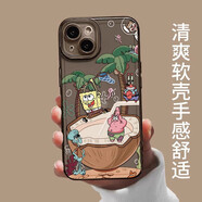 斯通斯適用蘋(píng)果手機殼海綿寶寶派大星椰子椰樹(shù)卡通創(chuàng  )意透明防摔保護套 天使之眼【透黑】海綿寶寶-TS179Y iPhone6Plus/6sPlus