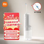 小米（MI）米家電動(dòng)沖牙器2家用旅行升級款微米級氣泡爆破潔凈防刺痛微氣泡噴嘴三擋模式 米家電動(dòng)沖牙器2（升級款）