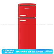 大宇（DAEWOO）復(fù)古冰箱高顏值大容量立式雙門冷藏冷凍冷柜210L BCD-210DYA 210L復(fù)古紅