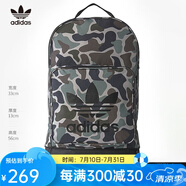 adidas阿迪達(dá)斯雙肩包男女背包初中高中學(xué)生書包旅行登山運(yùn)動(dòng)休閑包 帶鞋倉BQ6096三葉草