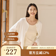 無色無味【經(jīng)典休閑】簡約柔軟純色V領(lǐng)針織衫毛衣開衫外搭女裝外套上衣 米白 M (36)