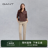 GANT/甘特春季新款女士美式潮流舒適通勤純色簡約百搭九分休閑褲 277沙黃色 40
