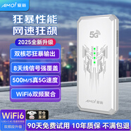 夏新5g隨身wifi6移動無線網卡免插卡路由器無限速流量車載便攜網絡高速mifi移動熱點筆記本 【5G性能版-科技白】WiFi6支持32臺設備在線