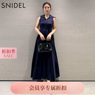 SNIDEL2025秋冬新品氣質(zhì)翻領(lǐng)無(wú)袖收腰A字襯衫連衣裙SWFO254018 深藍 S （0）