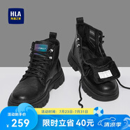 海瀾之家HLA馬丁靴男戶(hù)外休閑英倫風(fēng)百搭工裝靴HAAGZM4AB70567 黑色加絨40