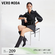 VEROMODA連衣裙24秋冬新款收腰顯瘦紅色燈芯絨短裙通勤32347C013 黑色-S59 170/88A/L