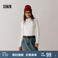 森馬（Semir）森柔毛衫|毛衣女基礎(chǔ)款高領(lǐng)緊身2024冬季純色套頭衫109724107011