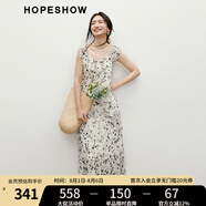 紅袖度假風(fēng)碎花連衣裙2025夏季新款女裝【繁華如夢】高腰鉆石領(lǐng)雪紡裙 米底黑花670 L