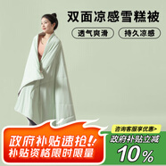 艾薇 A類涼感雪糕被空調(diào)夏涼被雙人被子夏季 200*230cm 抹茶綠灰