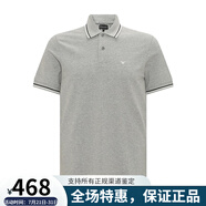 阿瑪尼（ARMANI）ARMANI阿瑪尼男裝新款短袖POLO衫男士T恤棉質(zhì)經(jīng)典鷹標logo 灰色（8N1FB3） XL （160-180斤）僅供參考
