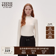 Teenie Weenie小熊女裝簡(jiǎn)約簡(jiǎn)約冬裝吸濕發(fā)熱抓絨半高領(lǐng)打底衫T恤 象牙白 XS (155)