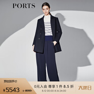 PORTS寶姿女裝長(zhǎng)袖中長(zhǎng)大衣 SP9C005SWF160 丈青 2