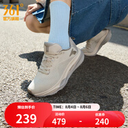 361度運動鞋女鞋赤焰4網(wǎng)面透氣跑鞋輕便通勤減震專業(yè)跑步鞋 西米色/浮石色 38