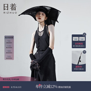 日著原創(chuàng)女裝2024夏季新款無(wú)袖百搭上衣女時(shí)尚外穿吊帶背心 俠影黑 L