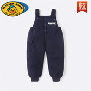 G.DUCKKIDS童裝官網(wǎng)上新 兒童褲子寶寶背帶褲加絨加厚2022新款嬰兒衣服連體 藏青色 110 cm