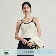 亦谷吊帶背心針織開衫外搭套裝女2025春季新款韓系一整套ootd穿搭 米白 S