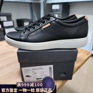 愛(ài)步（ECCO）男鞋 耐磨簡(jiǎn)約休閑鞋低幫運動(dòng)鞋 柔酷7號國內現貨430004 送父親 430004-01001-黑色男款 35