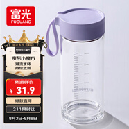 富光清然玻璃杯 高硼硅玻璃水杯子 女生便攜牛奶咖啡高顏值茶杯480ml