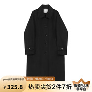 VEGA CHANG毛呢大衣女中長(zhǎng)款2025冬新款愛(ài)心扣高級(jí)感外套 簡(jiǎn)約黑（夾棉版） M