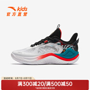 安踏（ANTA）兒童透氣籃球鞋夏季新款實戰(zhàn)男大童運動鞋網(wǎng)面童鞋 安踏白/黑-1 37