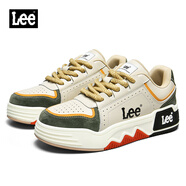 Lee百搭休閑鞋時(shí)尚簡(jiǎn)約系帶潮鞋ins風(fēng)運動(dòng)鞋復古跑鞋輕奢男士板鞋潮  橄欖綠L241MB713 41
