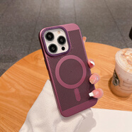 RNXMagsafe磁吸適用蘋(píng)果14Promax手機(jī)保護(hù)殼散熱新款iPhone13保護(hù)套1 蒼嶺綠鋼碼網(wǎng)格磁吸透氣殼 iPhone12ProMax
